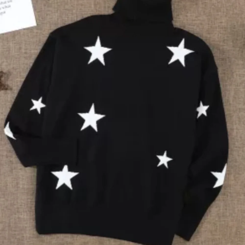 1XL left💥New boutique drop sleeve star turtleneck sweater - Picture 8 of 15